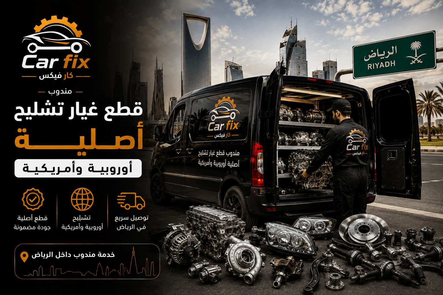 ورشة متنقلة لتوفير قطع غيار التشليح